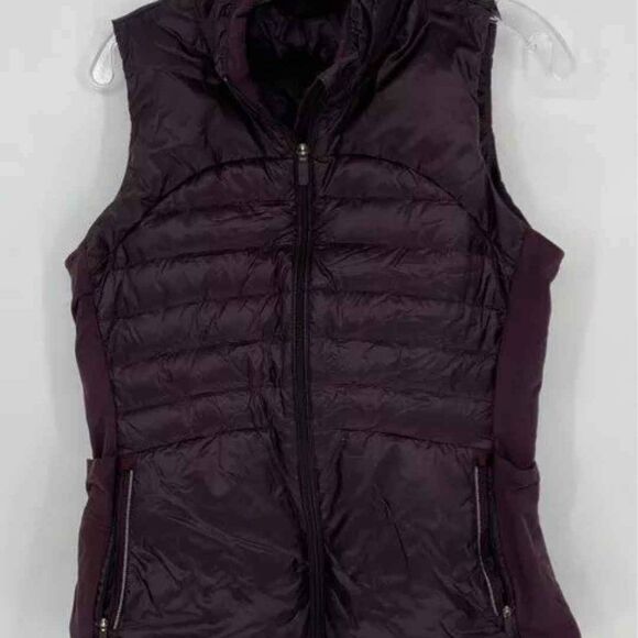 Lululemon Down For a Run Purple Puffer Vest - Size Women's Large Sz 10 - Picture 1 of 7